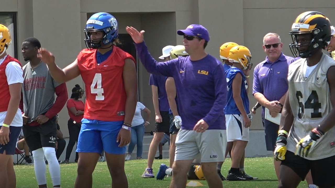 WATCH 2024 LSU QB commit Colin Hurley in action at 2022 LSU Elite Camp