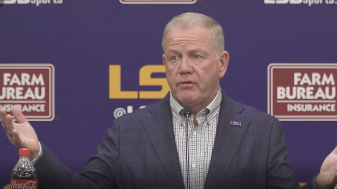 WATCH: LSU Brian Kelly Talks Becoming A Good Team, Lobos Next ...