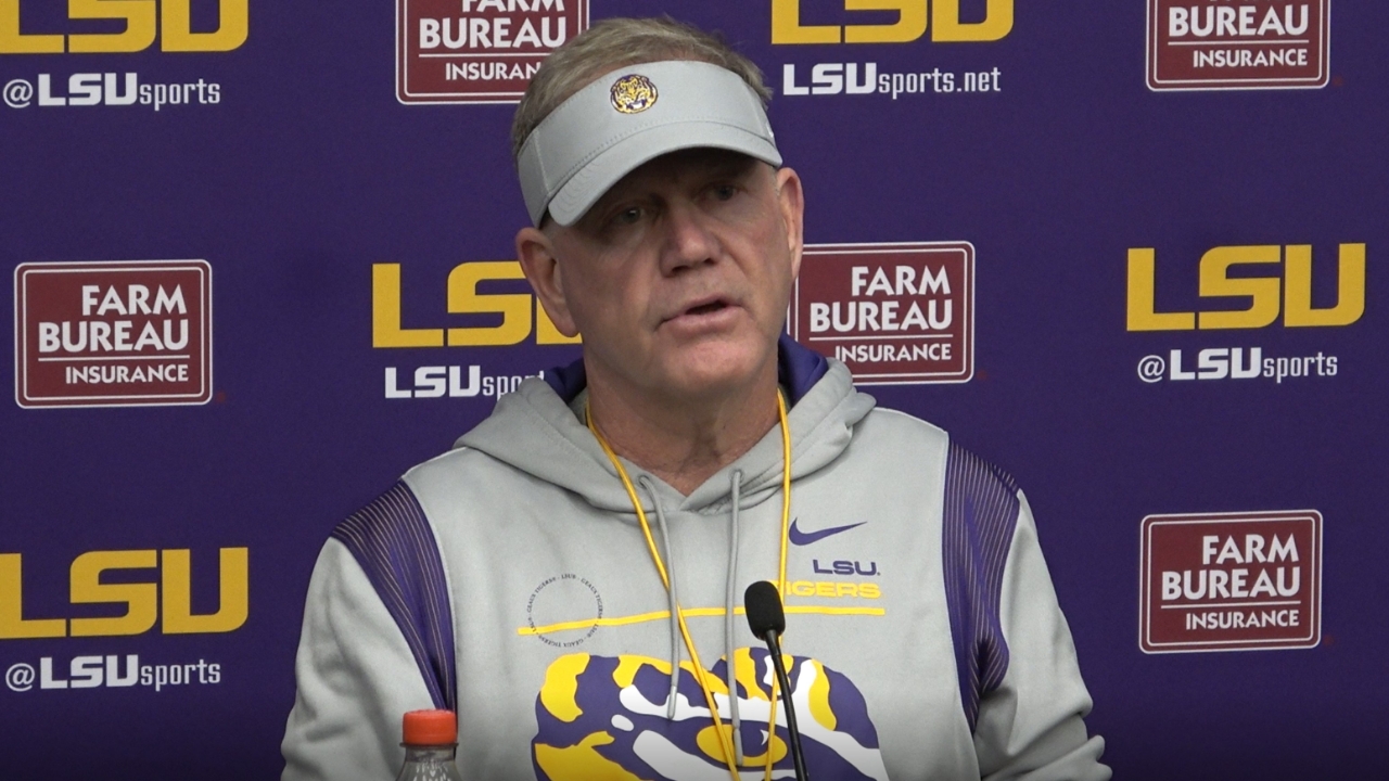 WATCH: LSU Brian Kelly Talks Prep For Arkansas | TigerBait.com