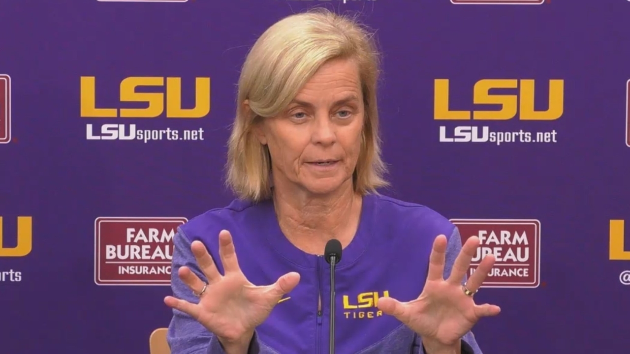WATCH LSU Kim Mulkey previews Texas A&M game and talks NCAA tourney