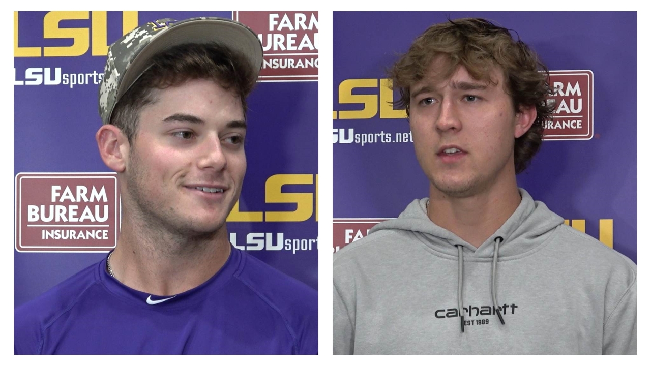 WATCH LSU baseball's Gavin Dugas and Griffin Herring interviews