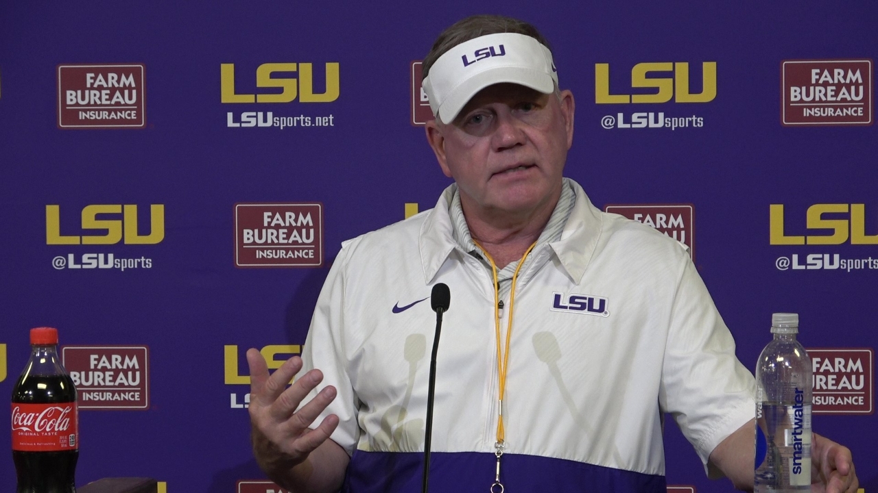 WATCH: LSU Brian Kelly Spring Game Postgame | TigerBait.com