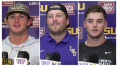 WATCH: LSU baseball interviews Ty Floyd, Cade Beloso & Gavin Dugas