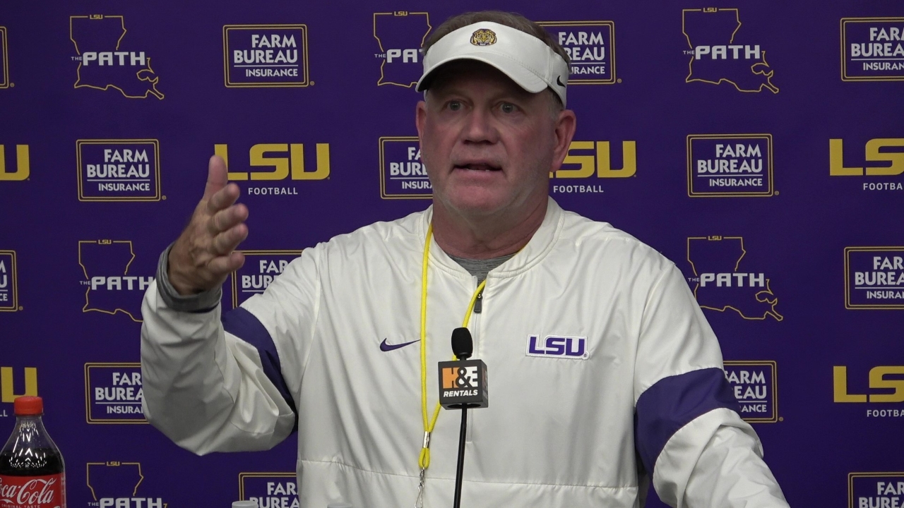 WATCH: LSU Brian Kelly Talks First Day Of Tiger Football Practice ...