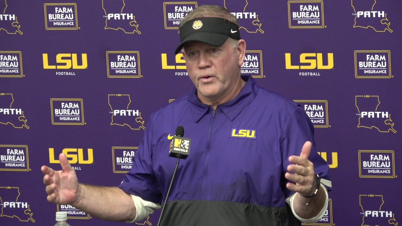 WATCH: LSU Brian Kelly Talks Tiger Football Practices And How Things ...