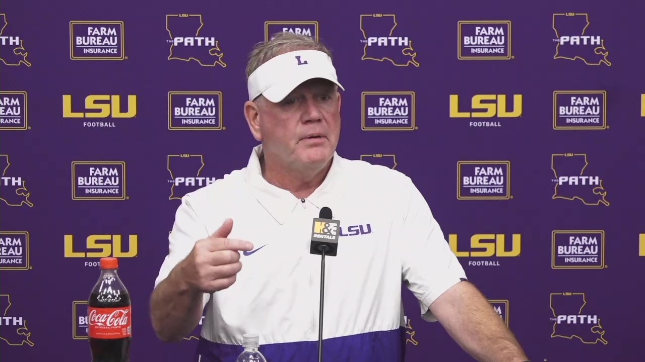 WATCH: LSU Brian Kelly Thursday Post-practice Press Conference ...