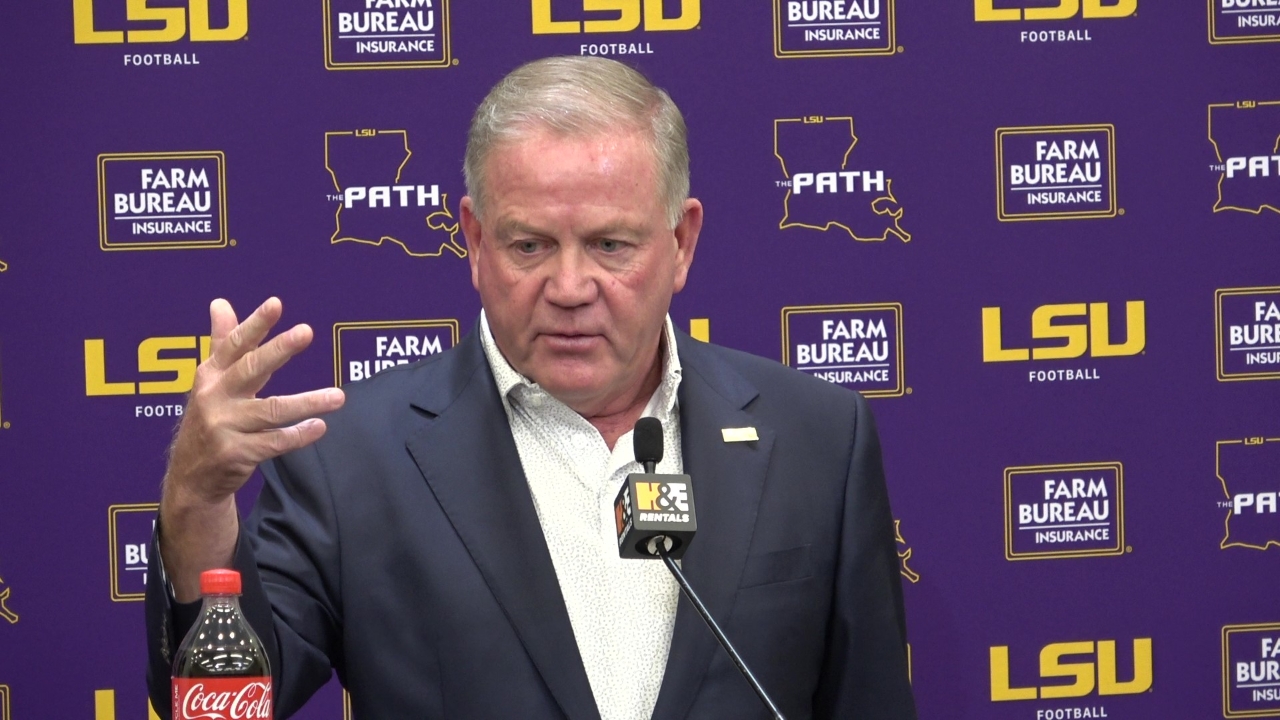 WATCH: LSU Brian Kelly Arkansas game week press conference | TigerBait.com