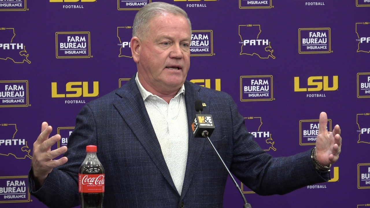 WATCH: LSU Brian Kelly recaps loss to Alabama and previews Florida ...