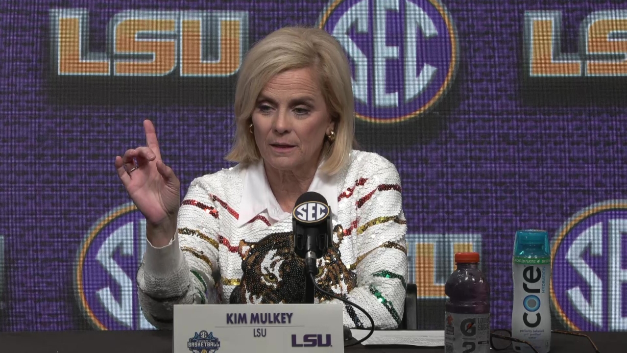 Watch Lsu Kim Mulkey Win Over Ole Miss In Sec Tournament Postgame Reese And Morrow Tigerbait Com