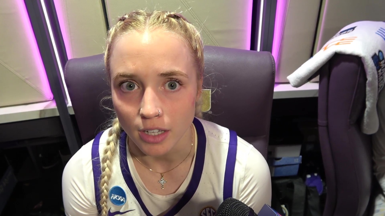 WATCH LSU women's basketball WIN over Rice postgame lockerroom