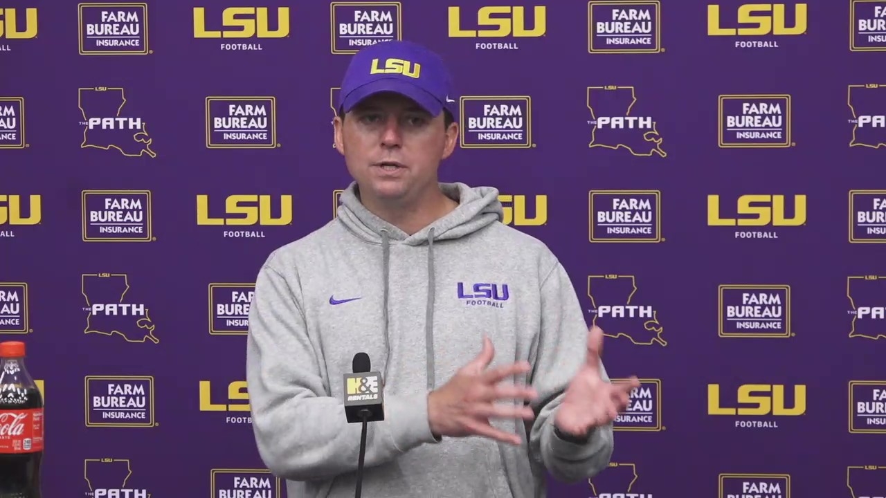 WATCH: LSU offensive coordinator Joe Sloan talks Tigers spring football ...