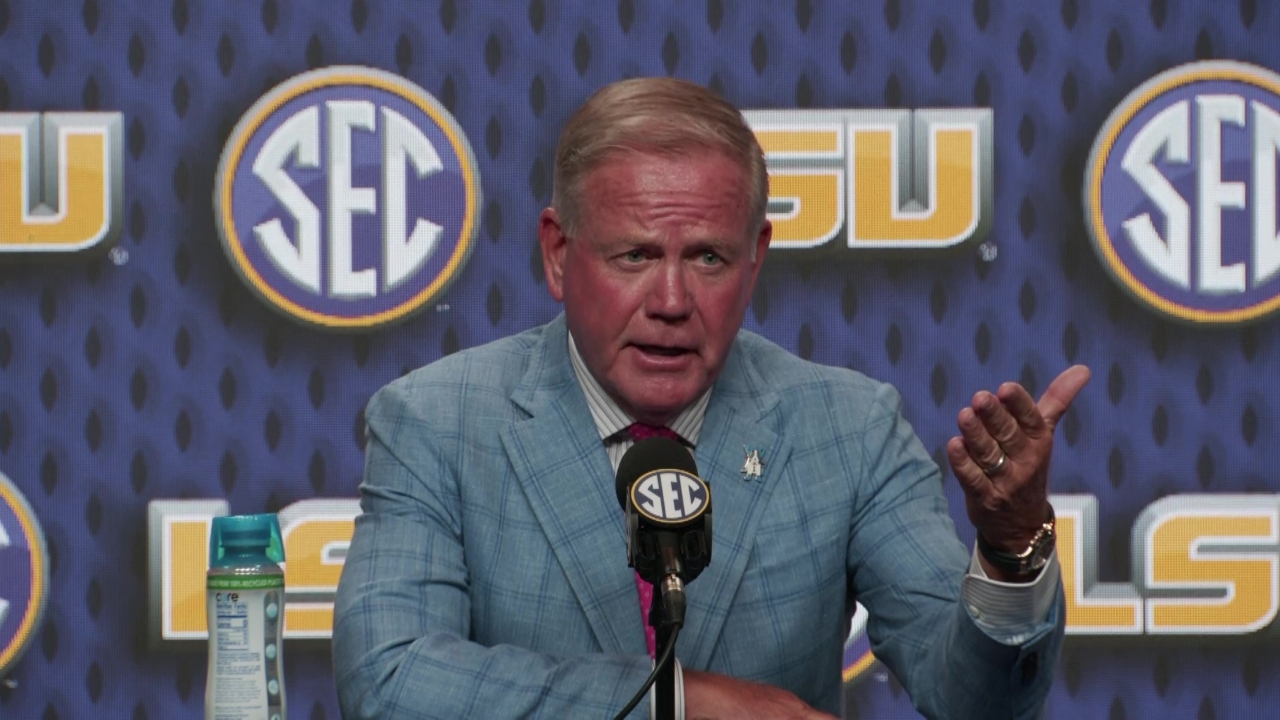 WATCH: LSU Brian Kelly SEC Football Media Days 2024, Breakout Session ...