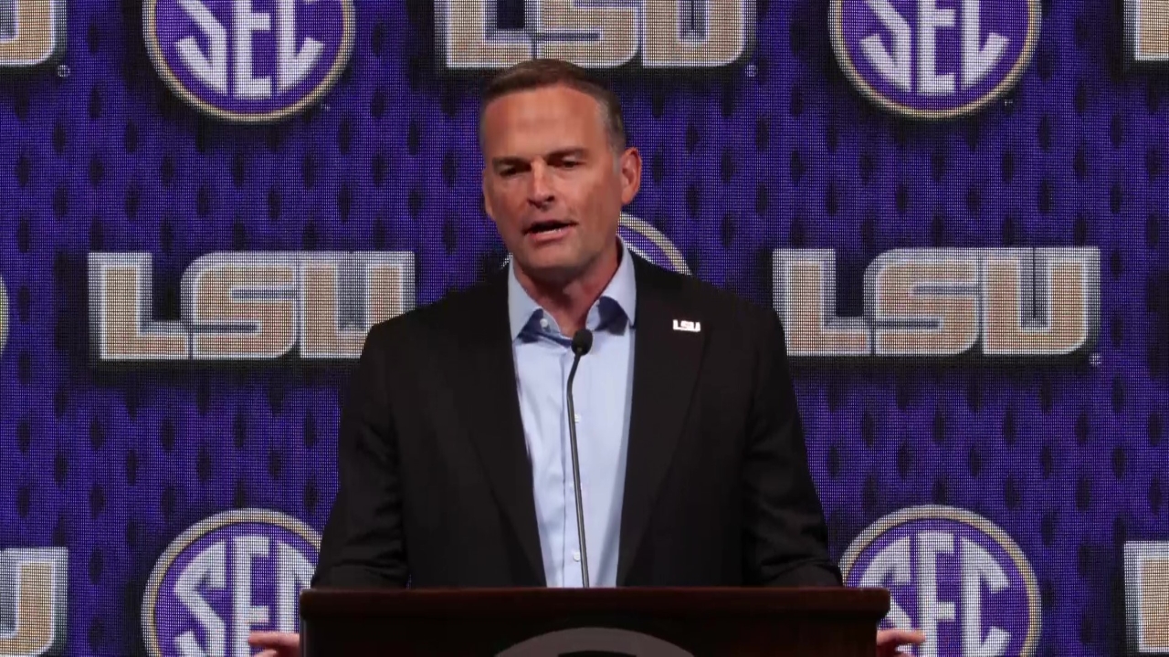 WATCH LSU Matt McMahon, SEC Men's Basketball Media Days, 202425
