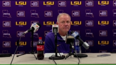 WATCH: LSU Brian Kelly WIN over Arkansas postgame