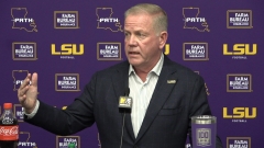 WATCH: LSU Brian Kelly previews Texas A&M and recaps Arkansas win