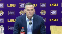 WATCH: LSU Matt McMahon WIN over Charleston Southern postgame