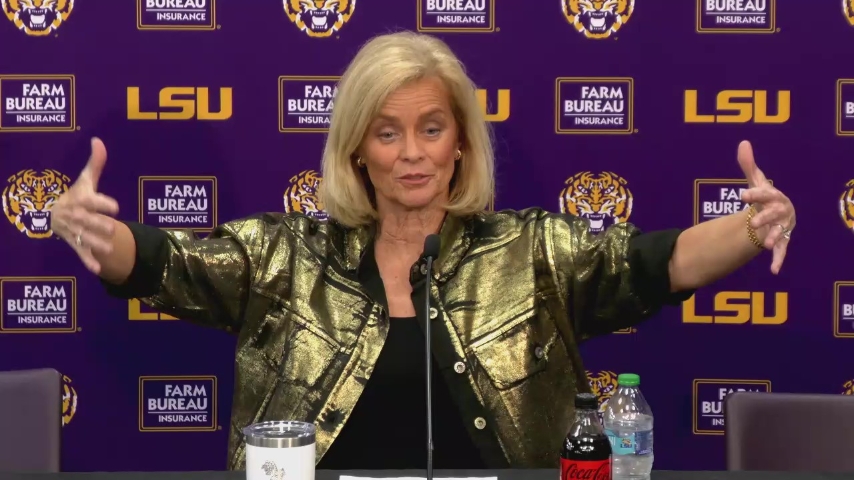 WATCH: LSU Kim Mulkey WIN over Alabama State postgame