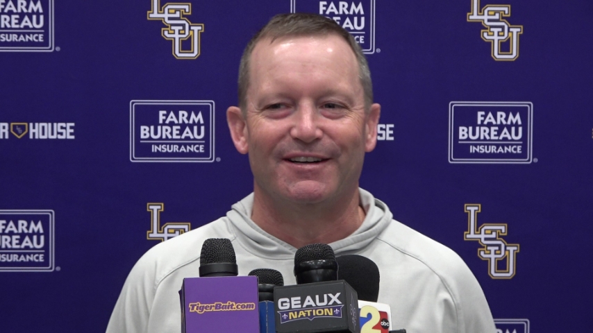 WATCH: LSU Jay Johnson talks baseball with one-week until first pitch