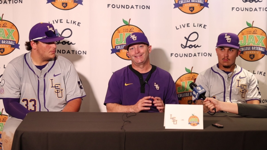WATCH: LSU Jay Johnson WIN over Indiana postgame