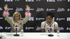 WATCH: LSU Kim Mulkey WIN over Miss. St. postgame