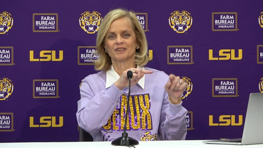 WATCH: LSU Kim Mulkey talks NCAA Tournament bracket press conference