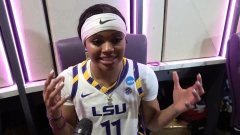 WATCH: LSU women's basketball locker room interviews WIN over Texas Tech