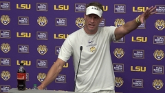 WATCH: LSU Lane Kiffin recaps Tuesday's spring practice