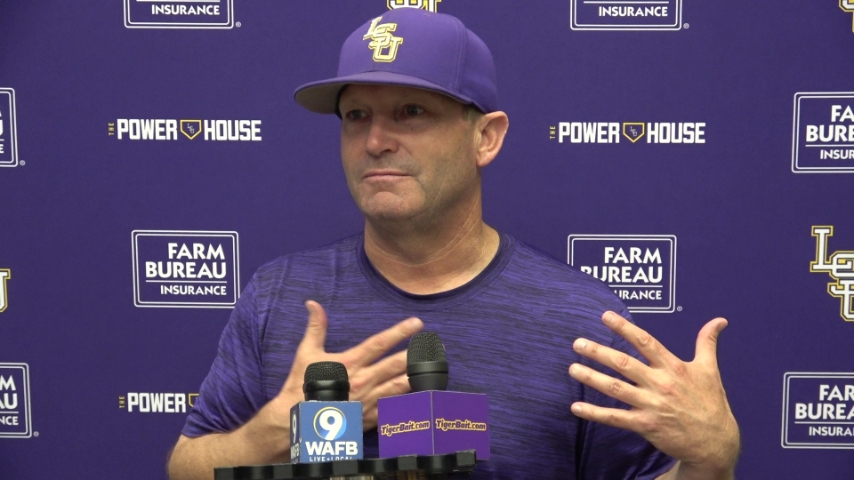 WATCH: LSU Jay Johnson WIN over Northwestern St. postgame