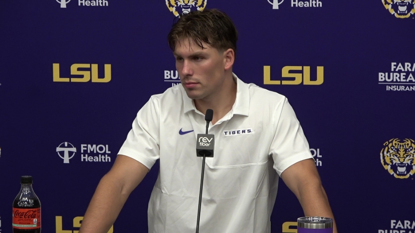 LSU QB Sam Leavitt Talks Clemson, Season Opener | Full Interview